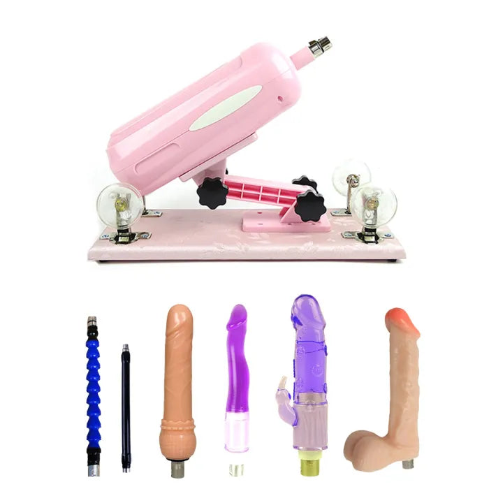 Female Electric Pink Sex Machine Set