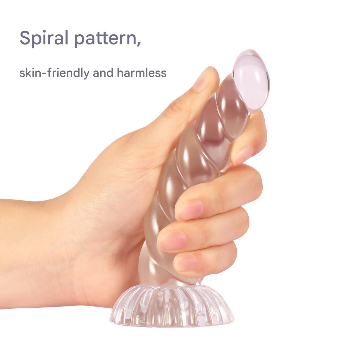 Clear Crystal Silicone Unicorn Dildo