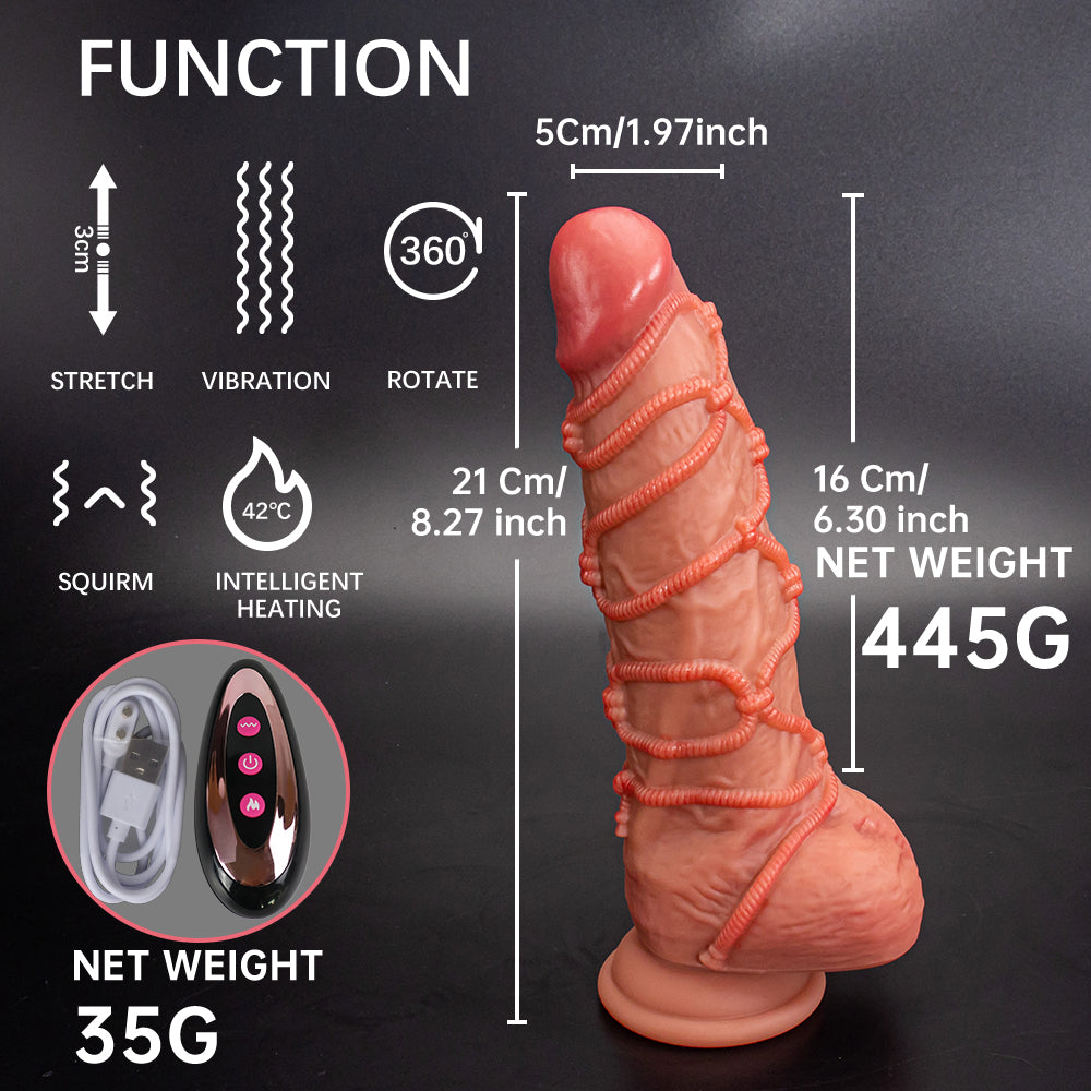 8 Inch Thick Girth Electric Thrusting Dildo 8 Inch Thick Girth Electric Thrusting Dildo