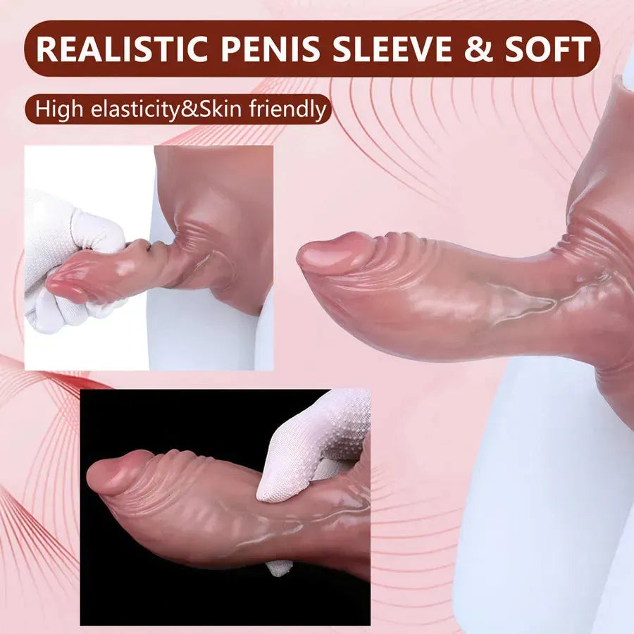 Penis Sleeve Wearable Hollow Dildo for Men