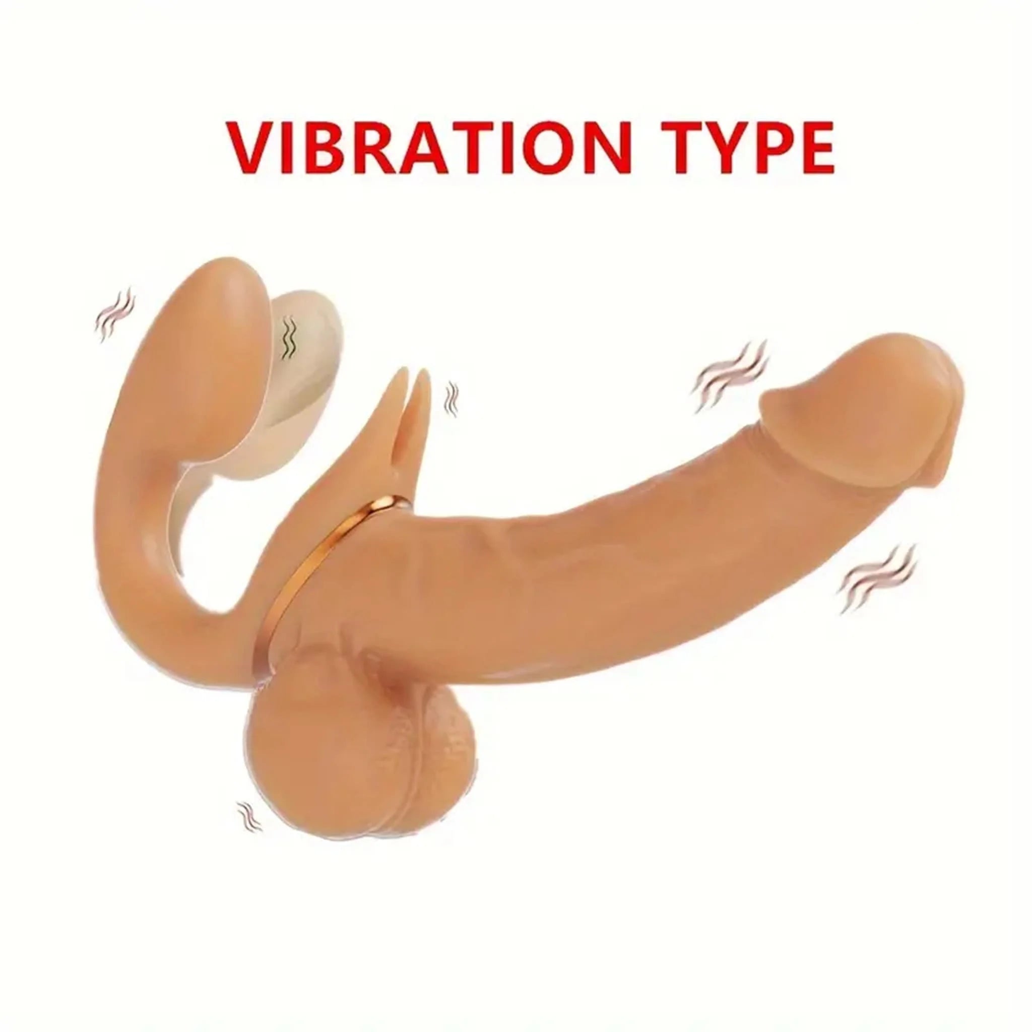 Realistic Vibrating Strapless Dildo