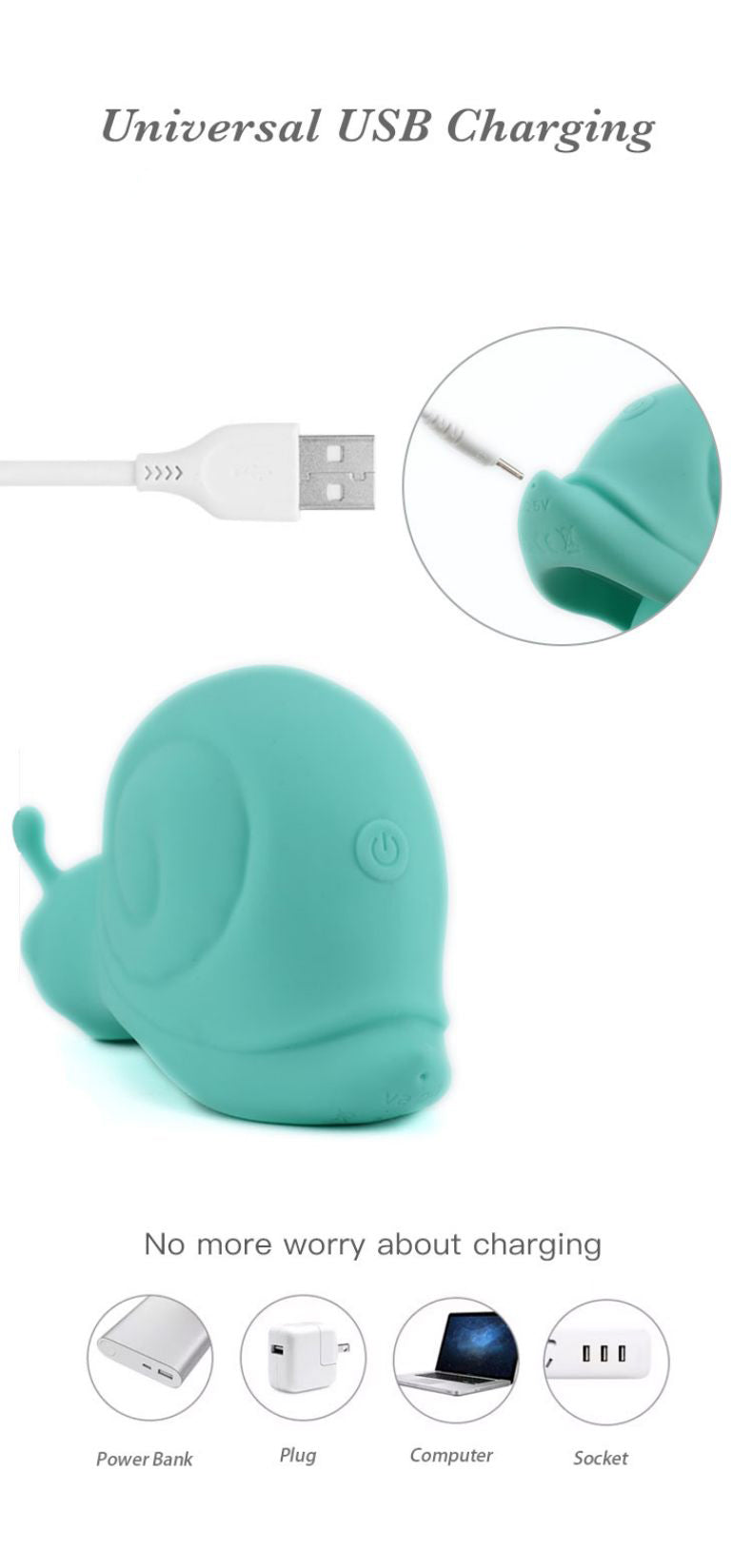 Cute Snail Rechargeable Discreet Small Vibrator