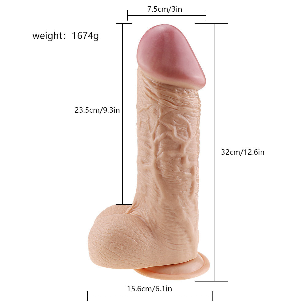 Huge Flesh Pink Realistic Dildo