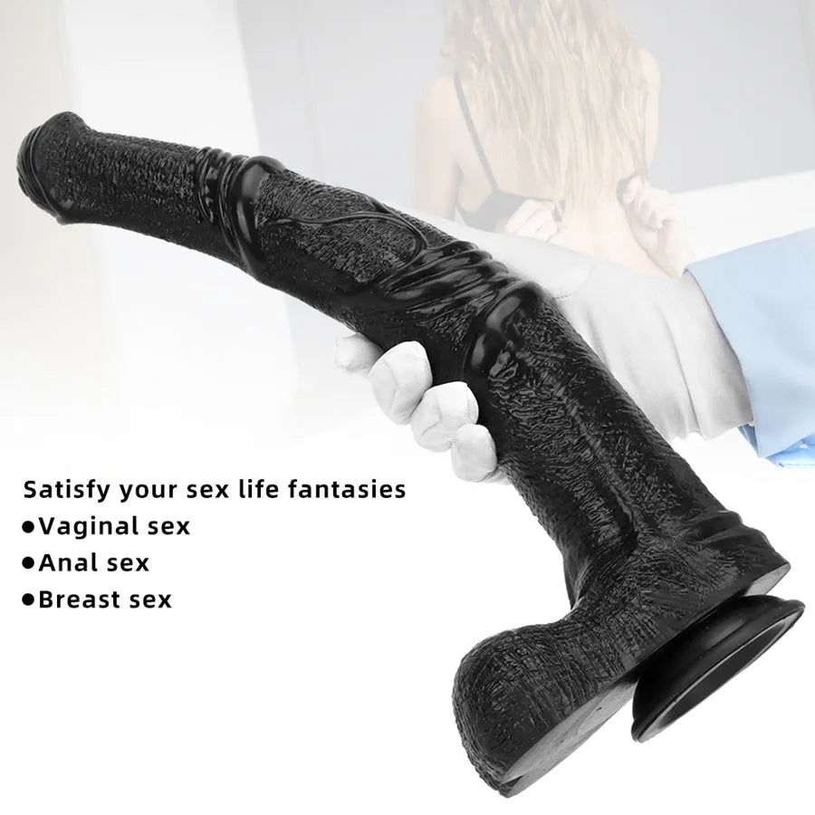 Black Horse Gay Dildo 14 Inch