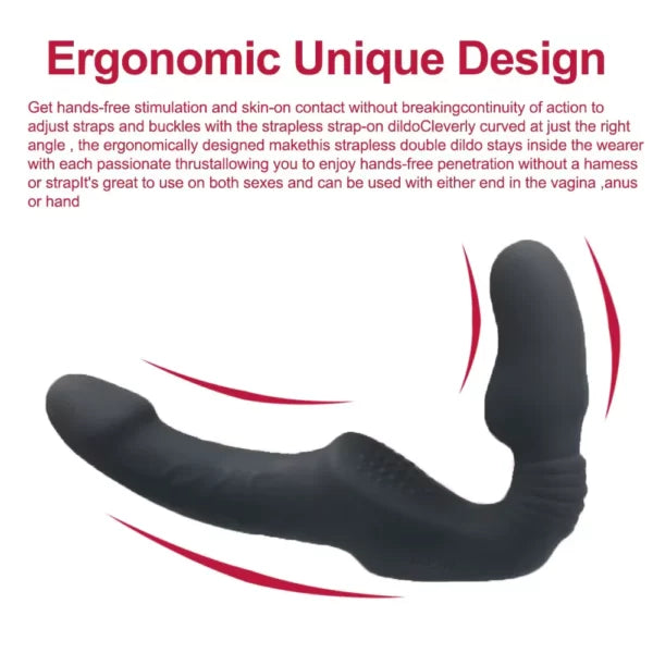 Black Remote Control Strapless Dildo