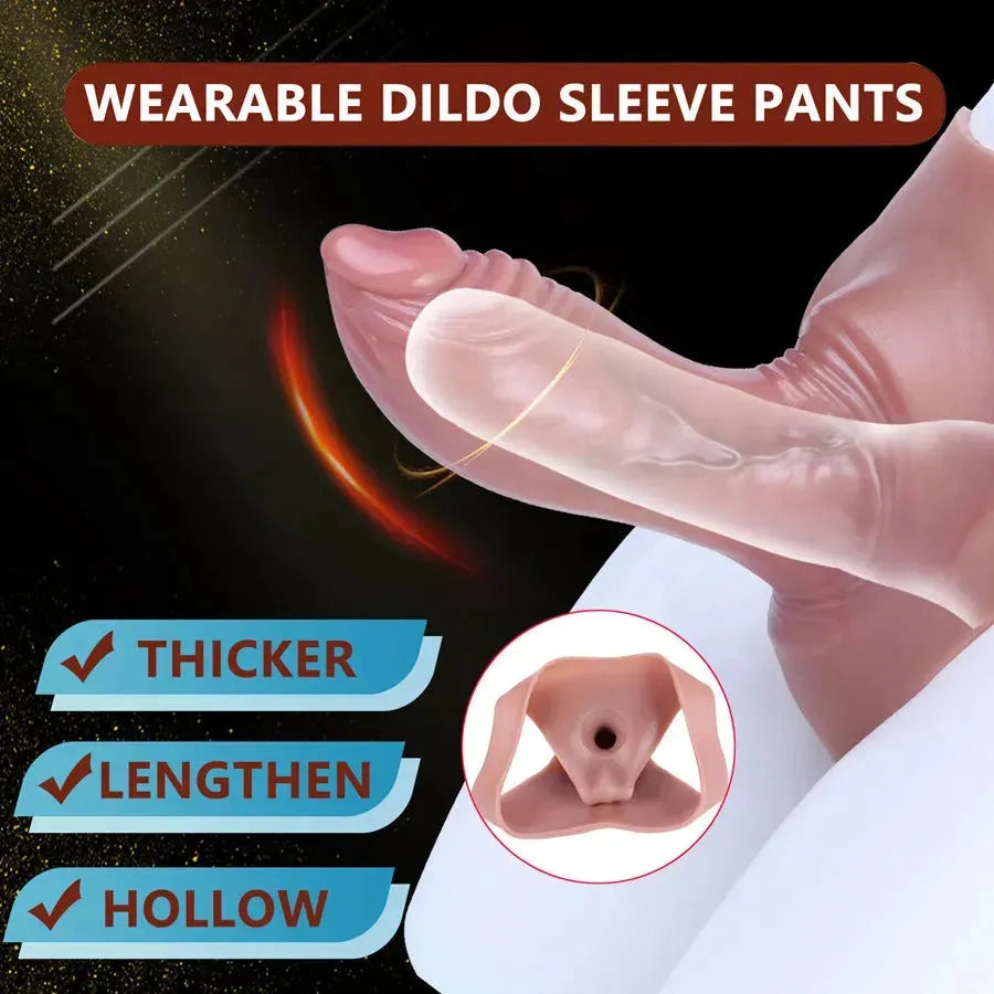 Penis Sleeve Wearable Hollow Dildo for Men