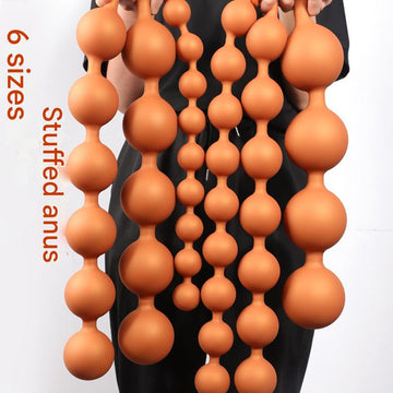 Silicone Big Anal Beads with Suction Cup