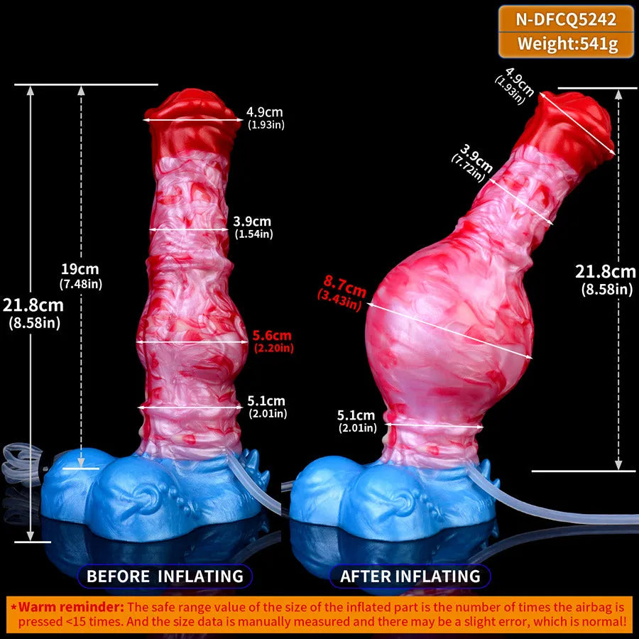 Horse Knot Inflatable Ejaculation Dildo