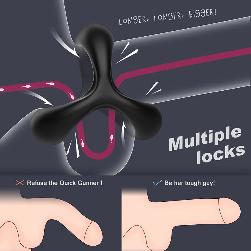 Silicone Cock Ring Enhancer Delay Ball
