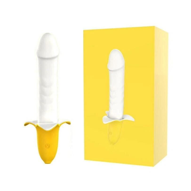 Silent G-spot Banana Vibrator Dildo for Women