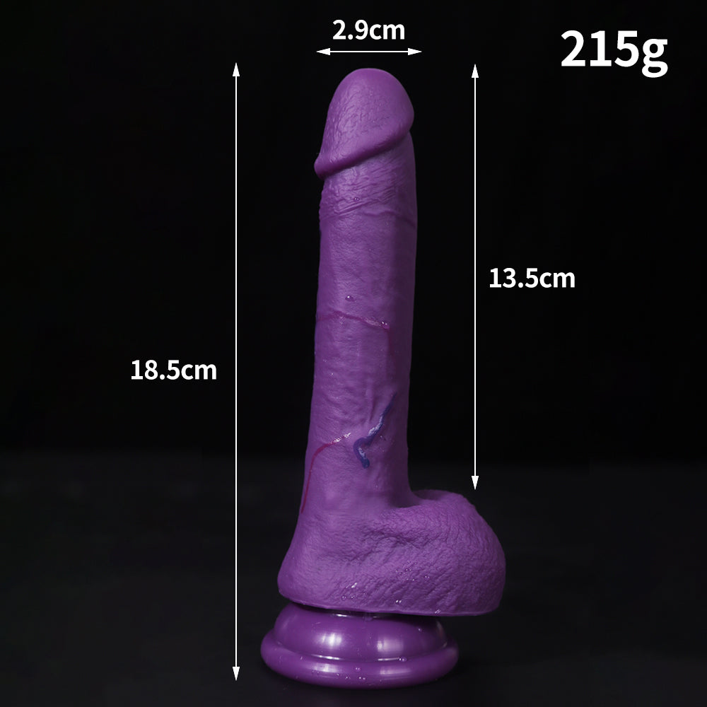 Multi Size Suction Cup Silicone Purple Custom Dildo