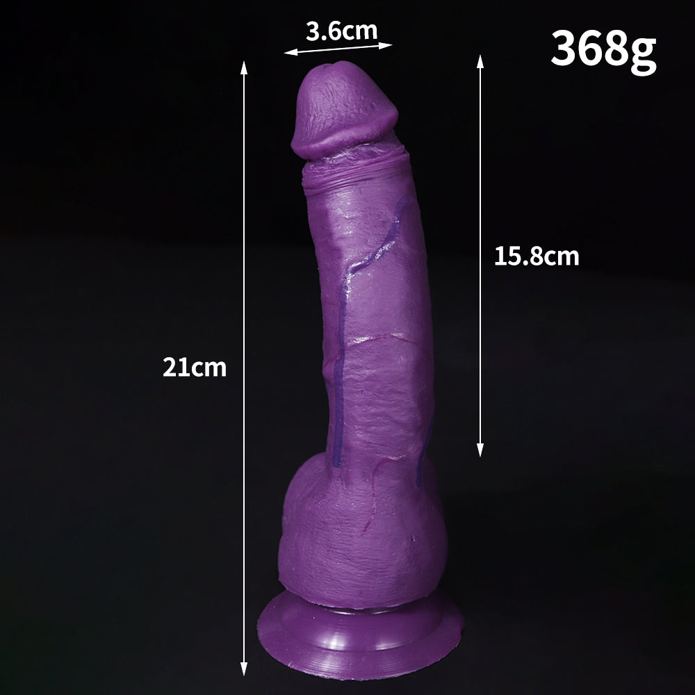 Multi Size Suction Cup Silicone Purple Custom Dildo