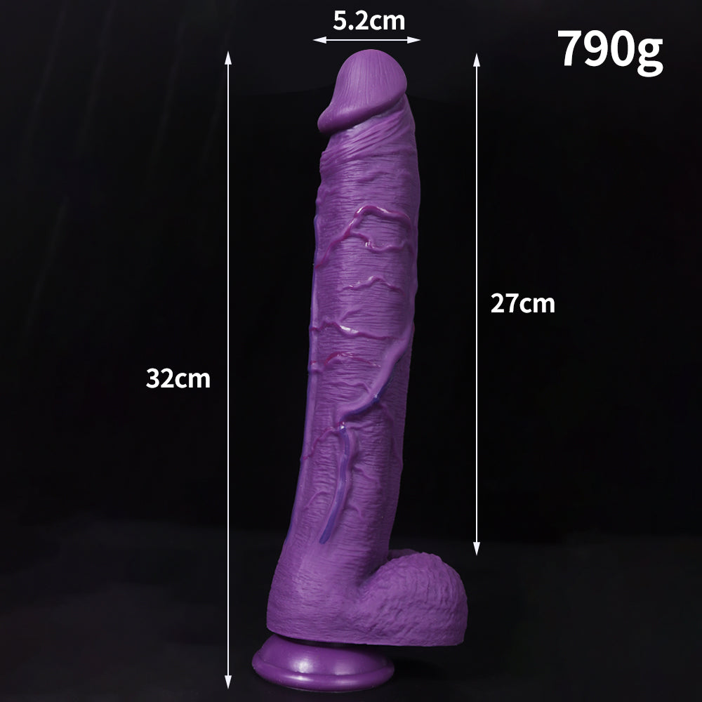 Multi Size Suction Cup Silicone Purple Custom Dildo