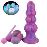 画像をギャラリー ビューアにロード Purple Luminous Egg Silicone Ovipositor Dildo