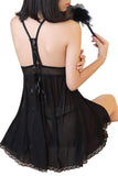 Load image into Gallery viewer, See Through Black Lace Babydoll