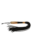 Load image into Gallery viewer, Pu Pleasure Spanking Flogger With Golden Alloy Coated Handle