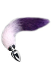 Load image into Gallery viewer, Faux Fox Tail Stainless Steel Anal Plug Purple / S Butt Toys