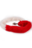 Charger l&#39;image dans la galerie, Long Fox Tail Metal Anal Plug Red Butt Toys