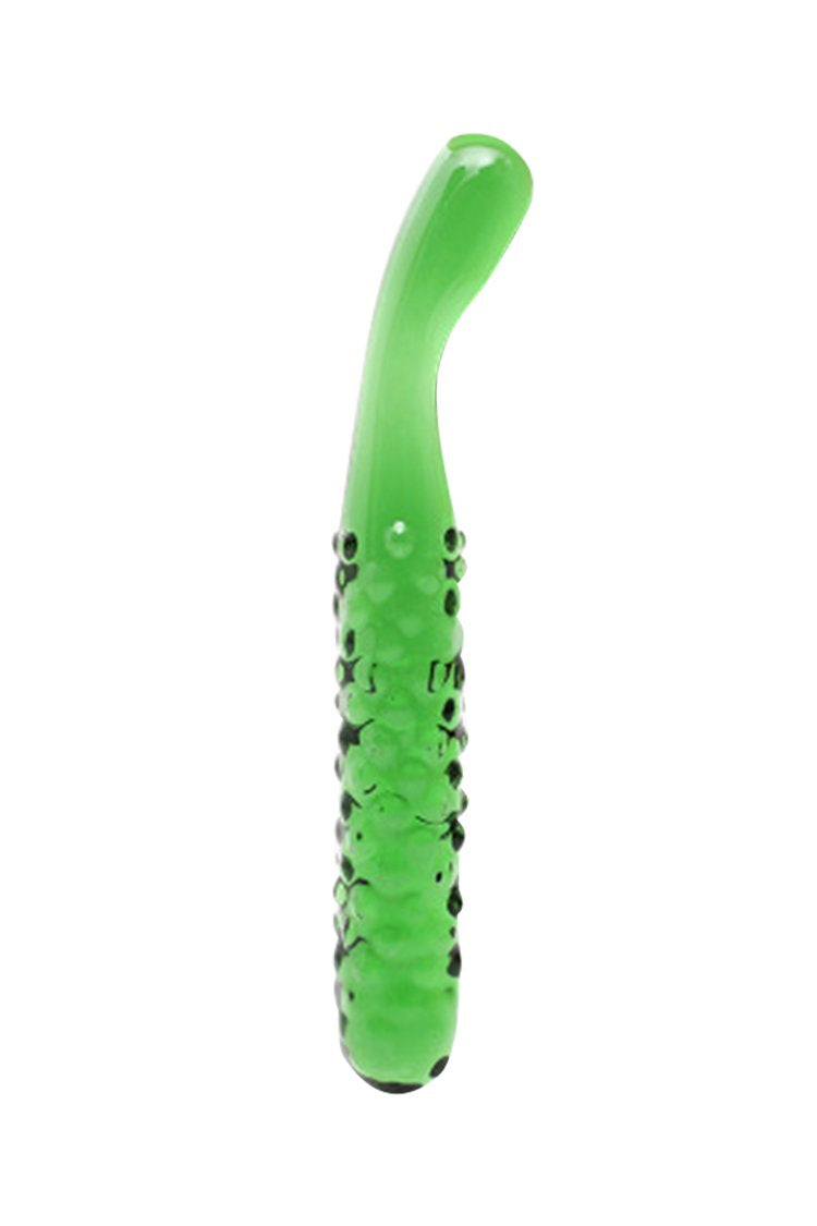 Cute Vegetable Shaped Crystal Glass Massager Dildo