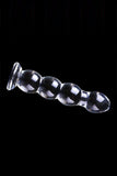 Load image into Gallery viewer, Crystal Glass Beaded Dildo Vagina And Anal Plug - Transparent