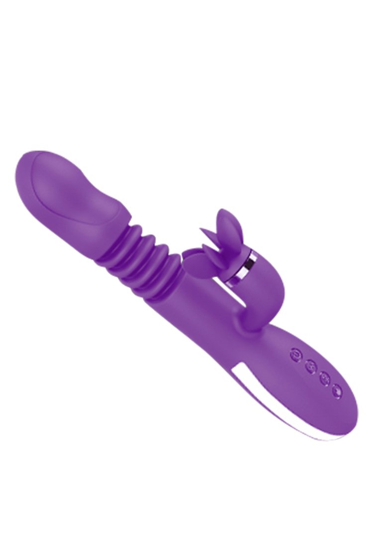 Intelligent Heating Thrusting Pulsating Rechargeable Rabbit Vibrator Purple / One Size