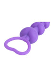 Laden Sie das Bild in den Galerie-Viewer, Beaded Silicone Anal Plug Black Purple Butt Toys