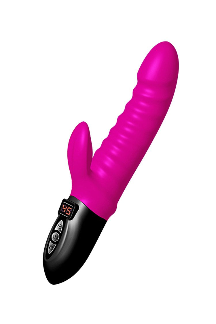 Intelligent Pre-Heating G-Spot Rabbit Vibrator Rose Red / One Size