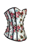 Load image into Gallery viewer, Floral Print Gothic Overbust Corset Waist Trainer