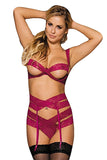 Load image into Gallery viewer, Plus Size Sexy Lace Bandage Open Cup Lingerie Set Bra &amp; Panties