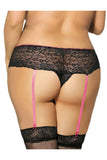 Load image into Gallery viewer, Floral Lace Panties With Garter Belt