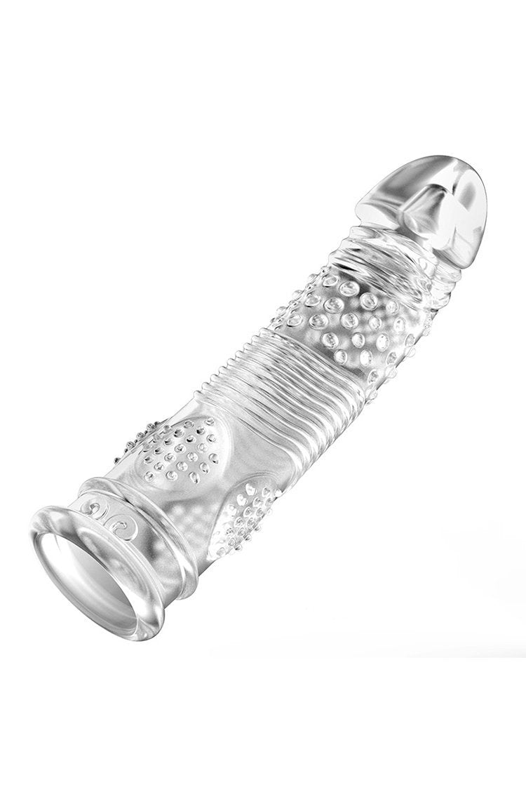 Mizzzee Extra Inch Penis Extender Sleeve Transparent / B