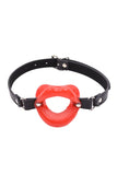 Charger l&#39;image dans la galerie, O-Ring Style Silicone Open Mouth Lip Gag Black Red Pink