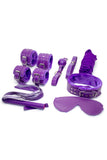 Load image into Gallery viewer, Purple Plush Bondage Kit 7Pc Set