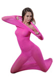 画像をギャラリー ビューアにロード Whole Silk Bodystockings Nightwear Yoga Outfit Rose Red Hosiery