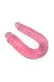 Load image into Gallery viewer, Baile Double-Ended Crystal Tpr Jelly Realistic Dildo Short+Pink