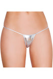Charger l&#39;image dans la galerie, Faux Leather Shining G-String Sexy Panties Silver / M Panties