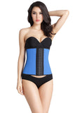 Load image into Gallery viewer, Corset Natural Latex Waist Cincher 9 Steel Boned Blue / S Trainer