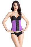 Load image into Gallery viewer, Corset Natural Latex Waist Cincher 9 Steel Boned Purple / S Trainer