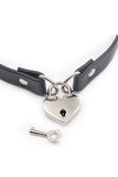Laden Sie das Bild in den Galerie-Viewer, Heart Shape Lock Leather Collar Bondage Gear