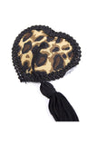 Load image into Gallery viewer, Leopard Printed Heart Nipple Pasties With Tassels Clamps &amp;