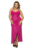 Load image into Gallery viewer, Halter Neck Front Slit Maxi Dress Rose Red / M