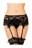 Load image into Gallery viewer, Sexy Floral Lace Garter Belt And G-String Thong Set Black / M
