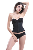 Load image into Gallery viewer, Waist Trainer With Latex Hook Closures 9 Steel Boned - Black Nude