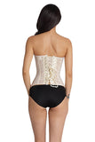Load image into Gallery viewer, Long Overbust Floral Jacquard Corset Waist Trainer