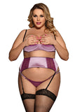 Load image into Gallery viewer, Sexy Quarter Cup Bra And Garter Belt Set