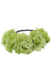 Load image into Gallery viewer, Fabric Rose Flower Crown Ideal Lingerie Accessory Green / One Size Accessories