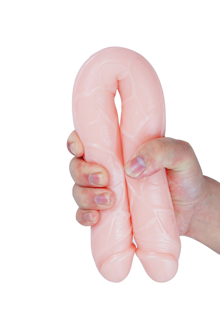 Double-Ended Super Jelly Tpe Realistic Dildo Pink / One Size