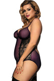 Load image into Gallery viewer, Purple Lace Basque Set With Maxi Skirt