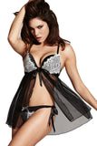 Load image into Gallery viewer, Black Temptation Lace Babydoll Set