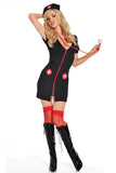 Laden Sie das Bild in den Galerie-Viewer, Zip-Front Sexy Nurse Costume Black